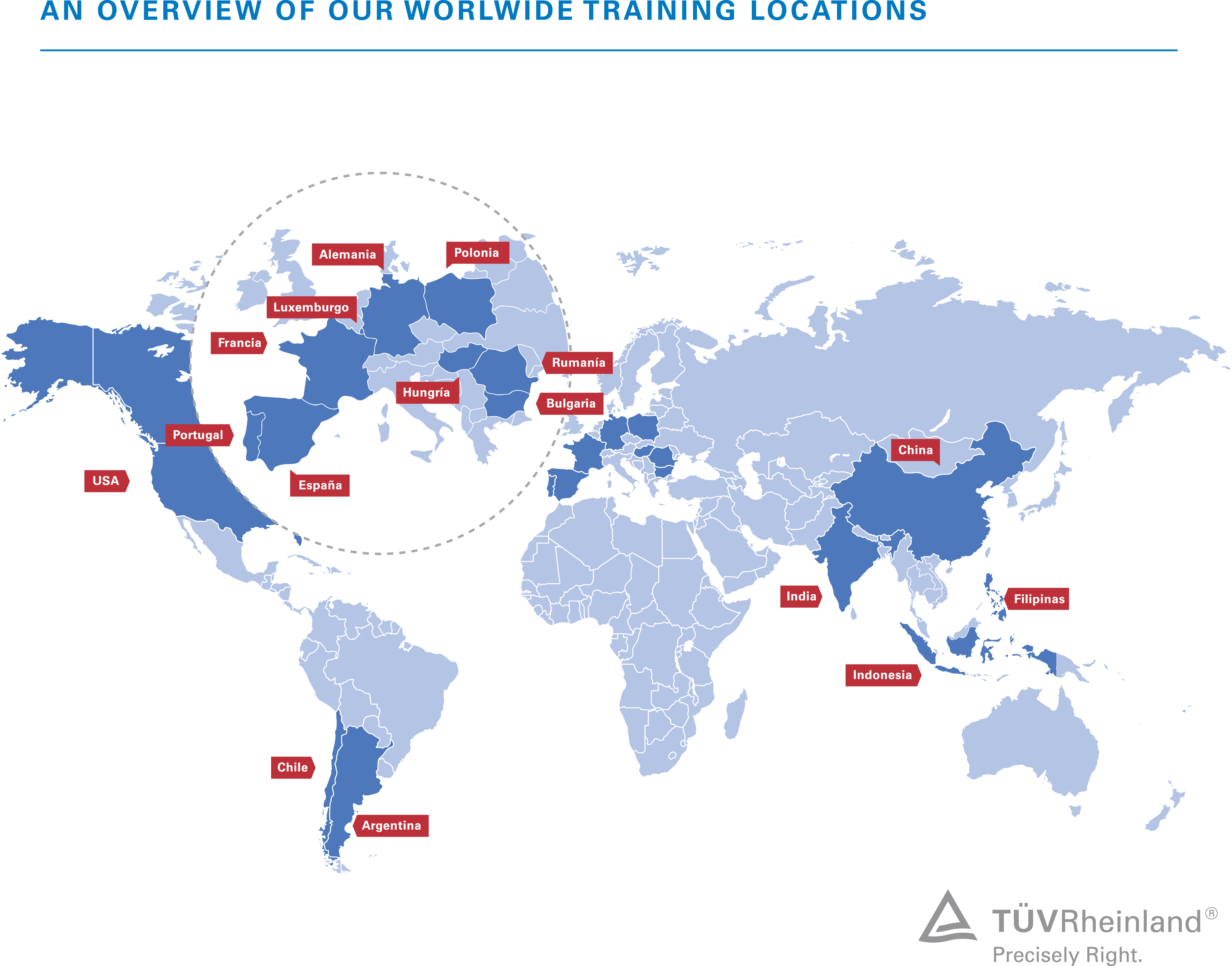 Ubicaciones de T&Uuml;V Rheinland Academy